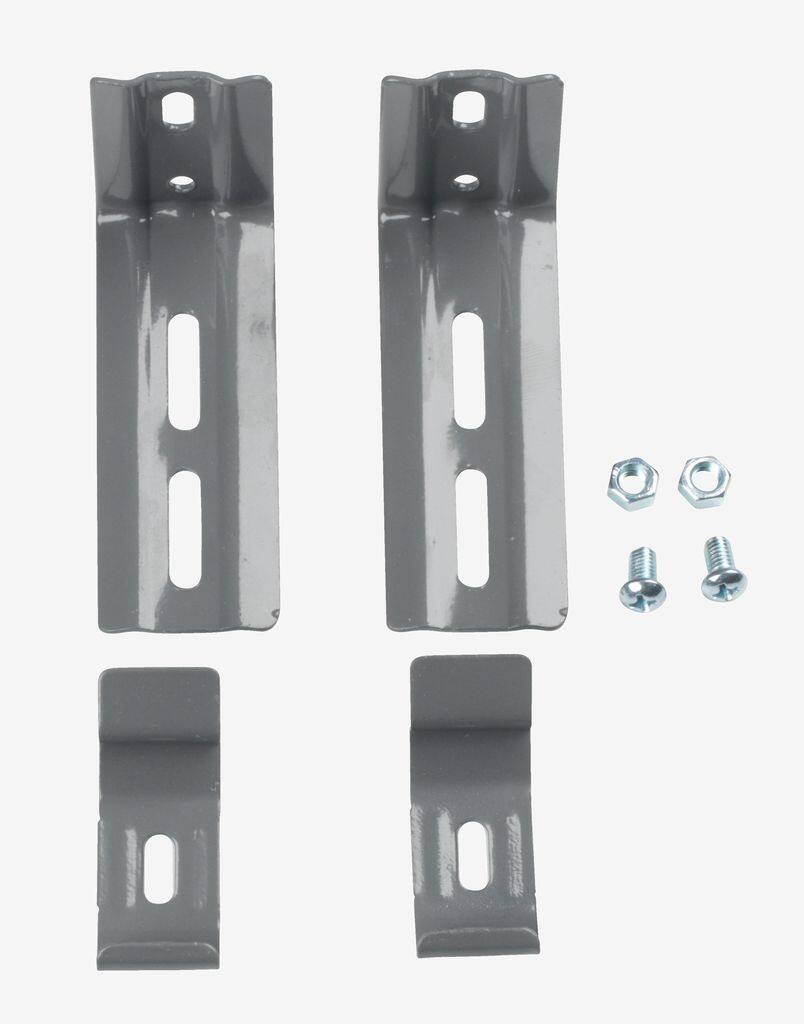 Beslag til lamelgardiner 2 stk./pakke, grå