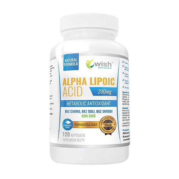Wish Alpha Lipoic Acid 200 mg, kapsułki, 120 szt.