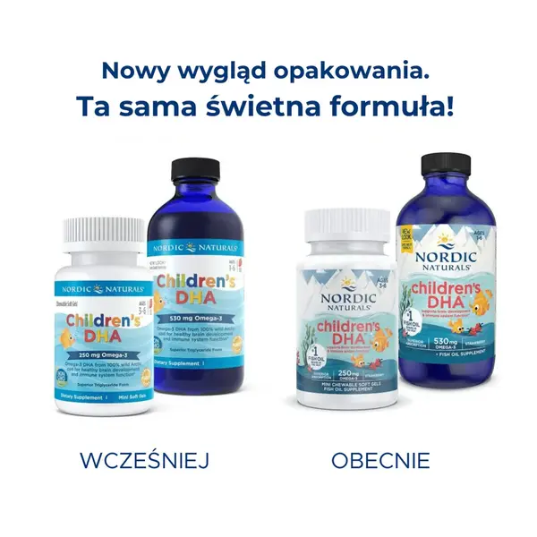 Nordic Naturals Children's DHA 530 mg Omega-3, płyn, smak truskawkowy, 237 ml