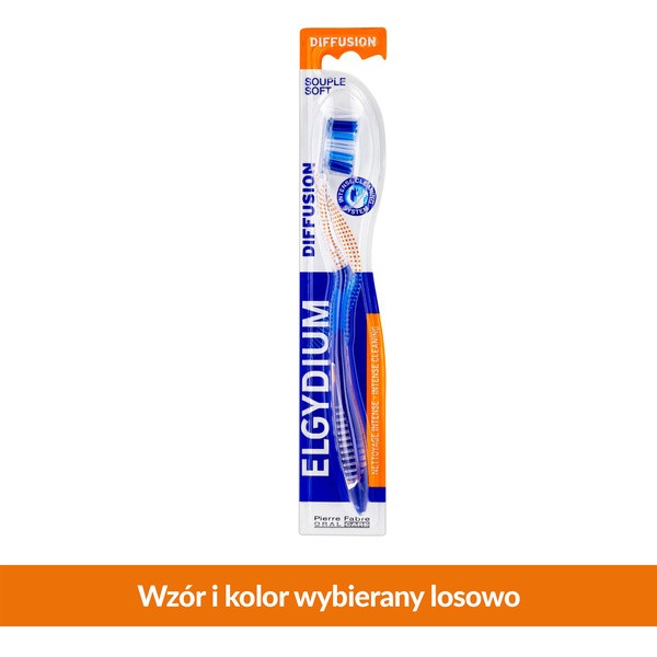 Elgydium Diffusion, szczoteczka do zębów, miękka, 1 szt.