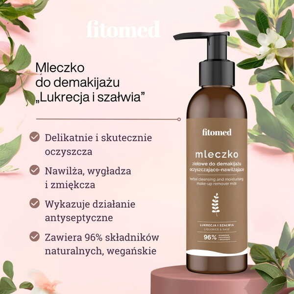 Fitomed, mleczko do demakijażu, Lukrecja i Szałwia, 200 g