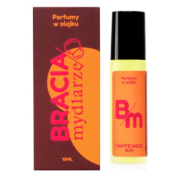 Zestaw Bracia Mydlarze, Tamte noce 18:30, perfumy w olejku, 10 ml + aksamitny olejek do ciała, Argania i różowy pieprz, 100 ml