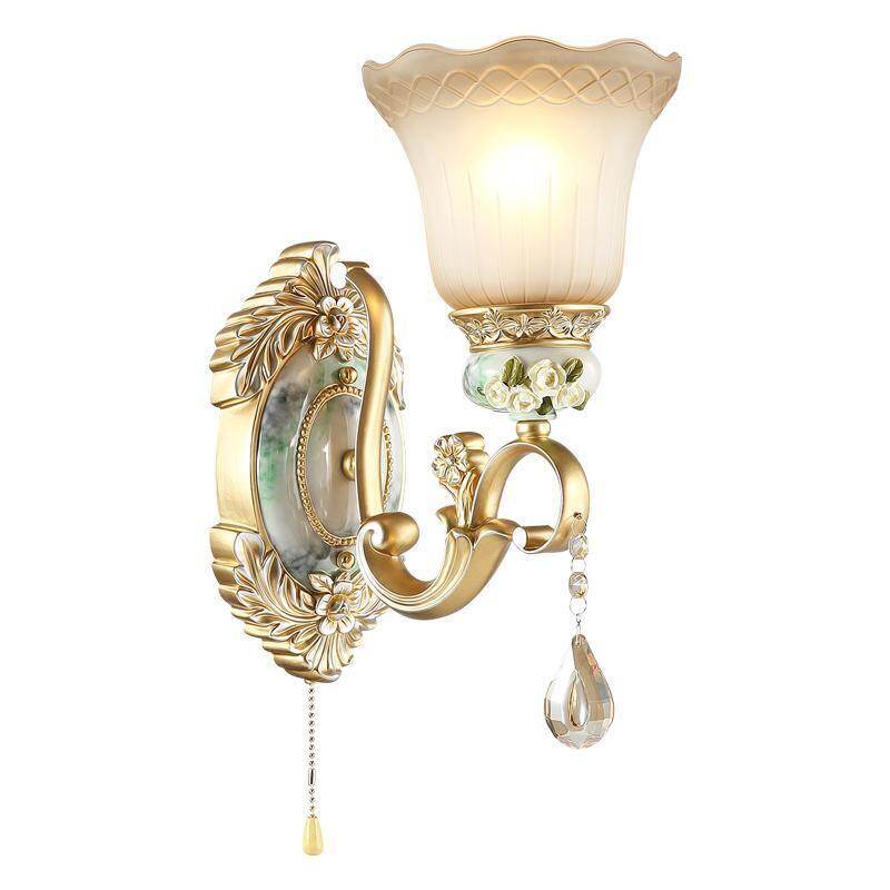 Luminárias de parede de luxo para hotel, sala de estar, quarto, com iluminação de fundo, luminárias de parede duplas de cristal LED, luminária de cabeceira europeia, luminárias para banheiro.