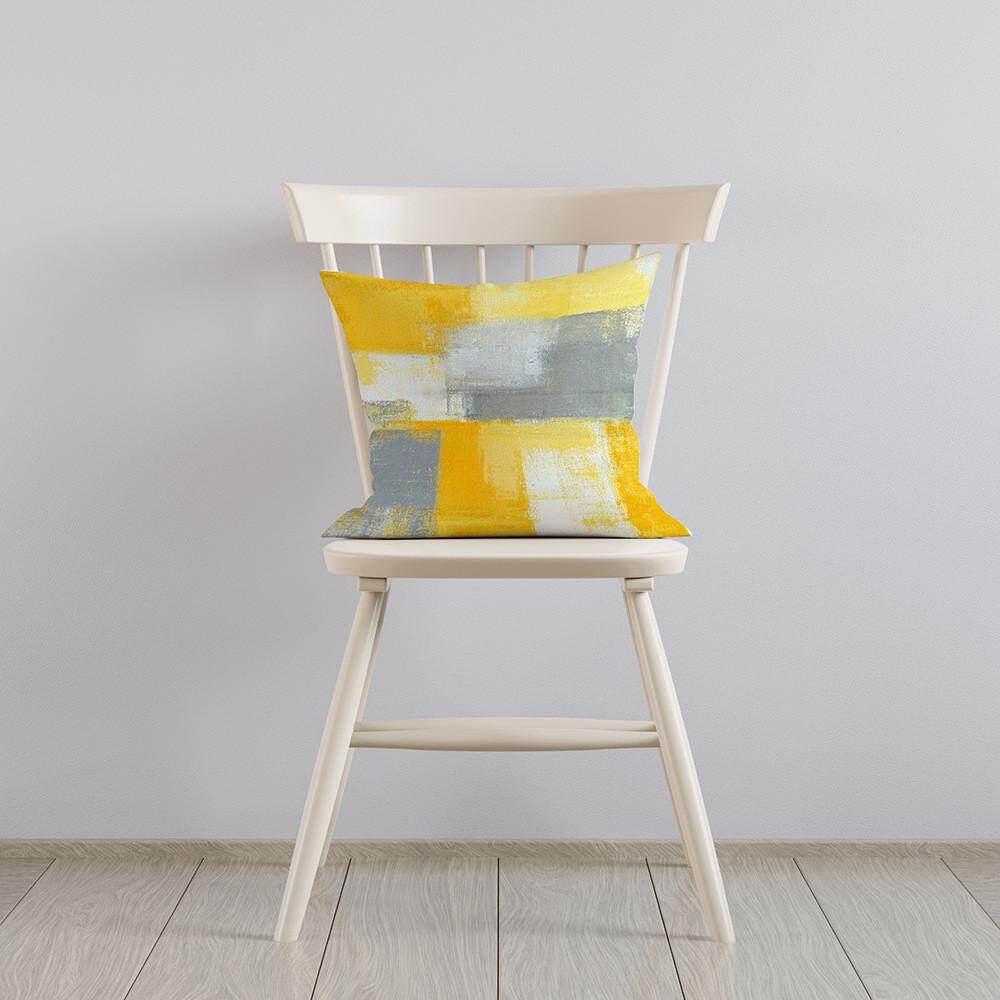 Capa de almofada decorativa com estampa geométrica, em poliéster, 45*45 cm, para decoração de casa.