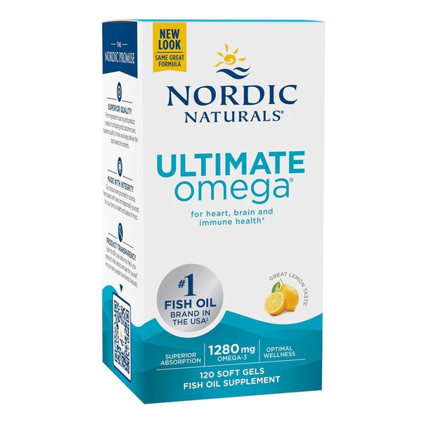 Nordic Naturals Ultimate Omega 1280 mg, kapsułki, smak cytrynowy, 120 szt.