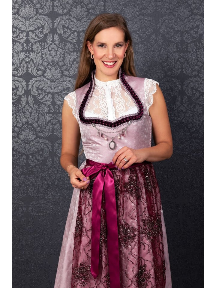 Edelnice Midi Dirndl Alice in lila, rosé günstig kaufen
