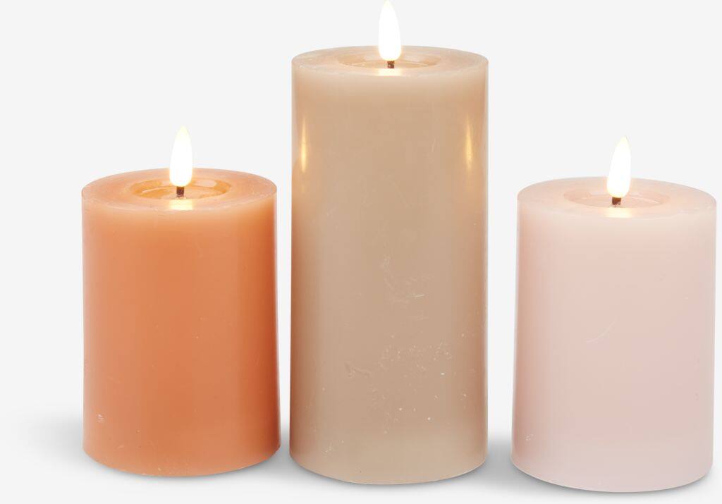 TERKEL TERKEL LED lampe H13/15/18cm 3 stk/sæt