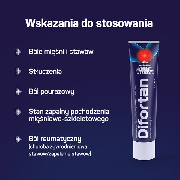 Difortan, 100 mg/g, żel, 50 g