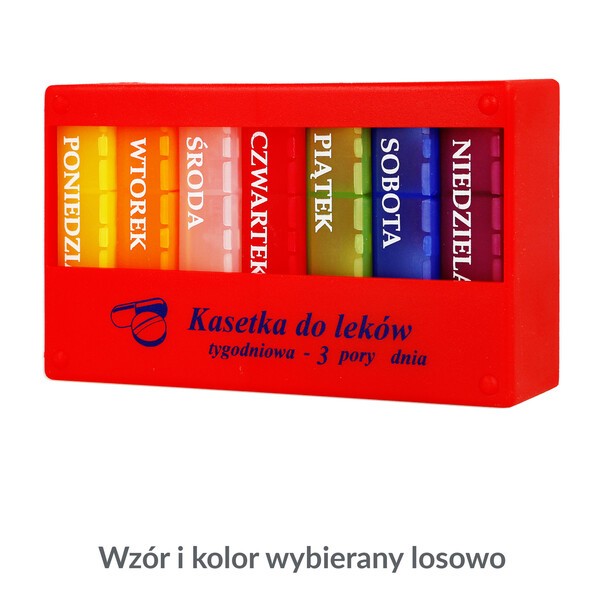 Kasetka do leków, tygodniowa, 3-komorowa, 1 szt.