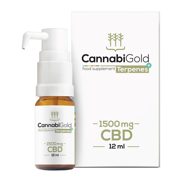 CannabiGold Terpenes+, 1500 mg CBD, krople, 12 ml