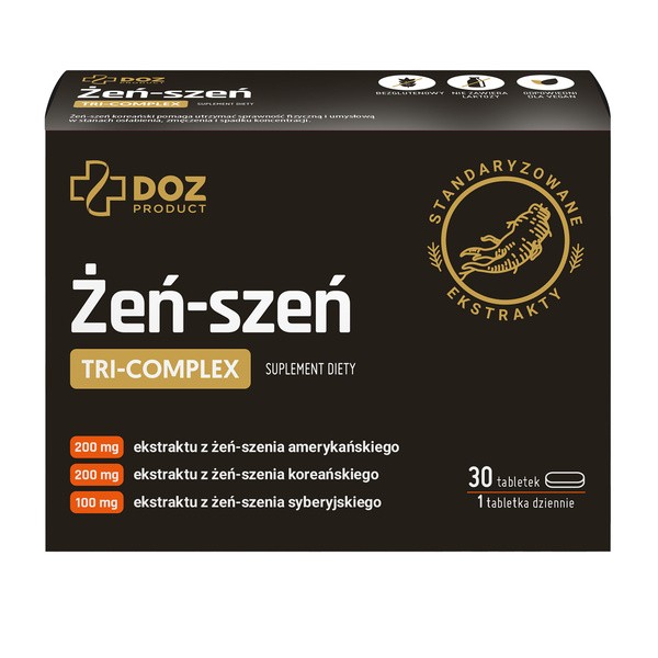 DOZ Product Żeń-szeń Tri-Complex, tabletki, 30 szt.