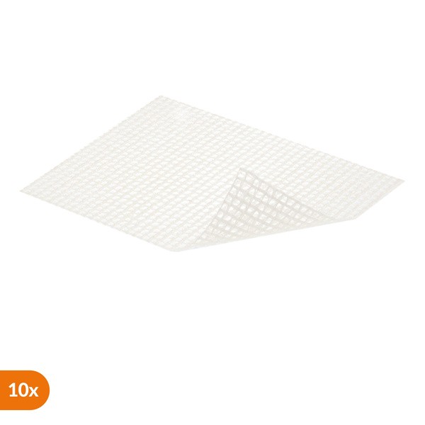 Grassolind Neutral, opatrunek siatkowy z maścią, jałowy, 5 cm x 5 cm, 10 szt.