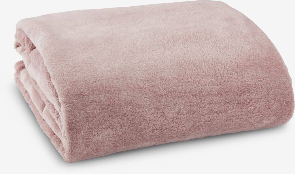 DRAGON HEAD fleece tæppe 140x200 lyserød