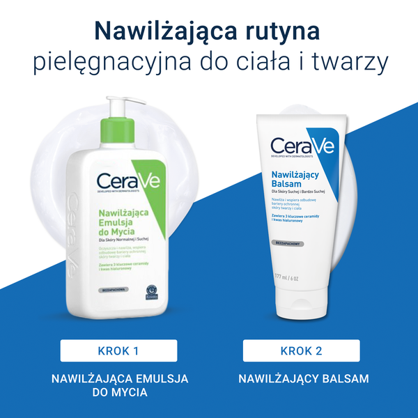 CeraVe, nawilżający balsam z ceramidami dla skóry suchej i bardzo suchej, 177 ml