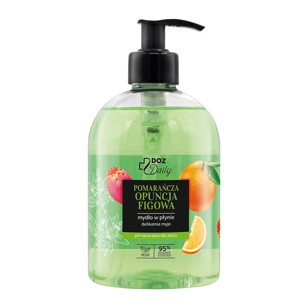 DOZ Daily Pomarańcza Opuncja Figowa, mydło w płynie, 490 ml
