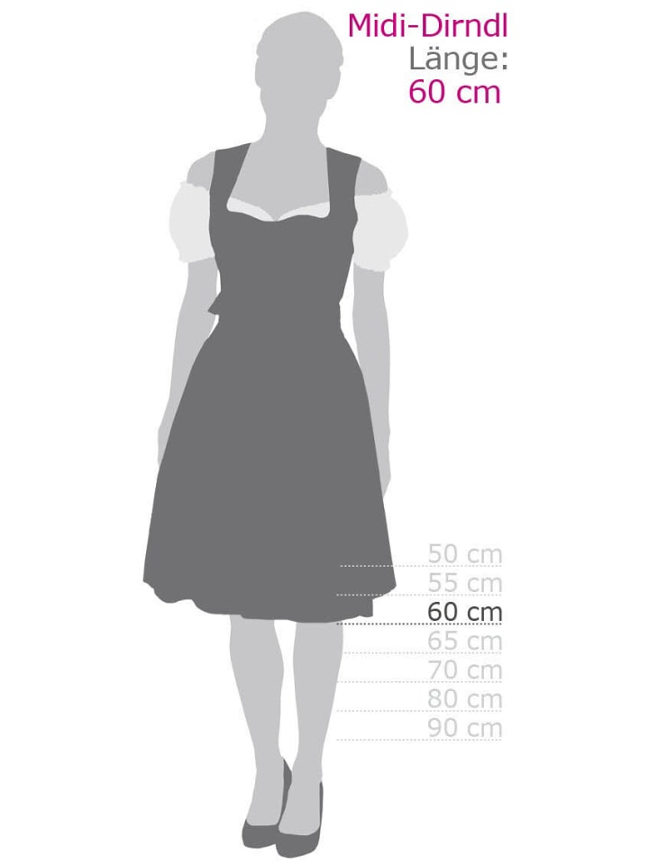 Nübler Dirndl midi Rita in Oliv günstig kaufen