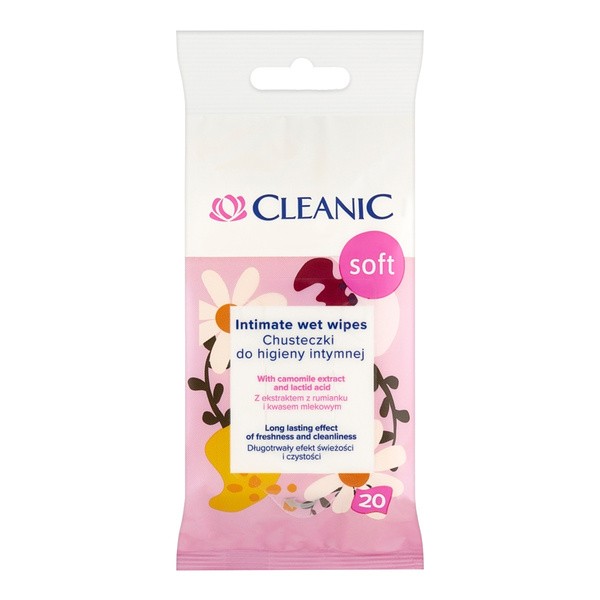 Cleanic Soft, chusteczki do higieny intymnej, 20 szt.