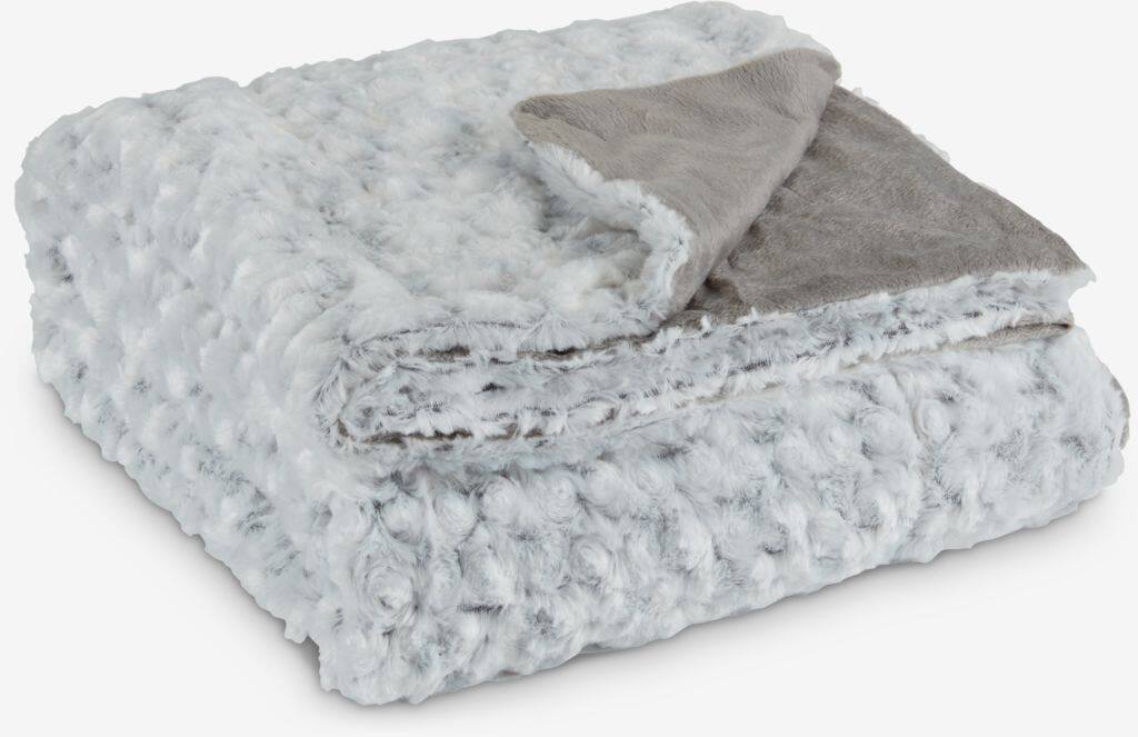 KONGSSPIR Pelsplaid KONGSSPIR 140x200 grå