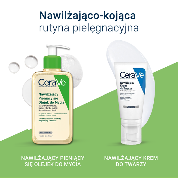 CeraVe, nawilżający pieniący się olejek do mycia, 236 ml