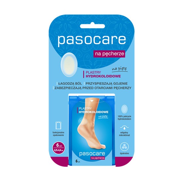 Pasocare, plastry hydrokoloidowe na piętę, 6 szt.