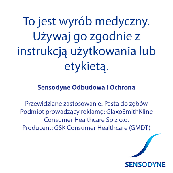 Sensodyne Odbudowa i Ochrona, pasta do zębów z fluorkiem, 75 ml
