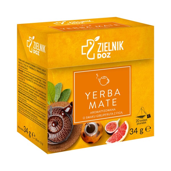 ZIELNIK DOZ, Yerba Mate o smaku grejpfruta z figą, 1,7 g x 20 szt.