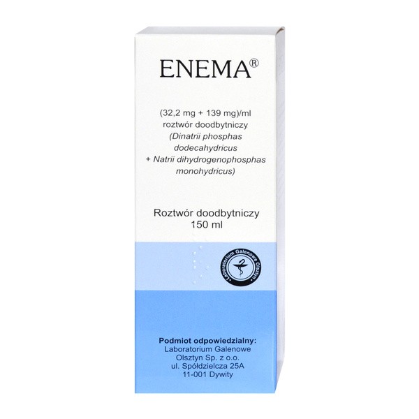 Enema, roztwór doodbytniczy, 150 ml
