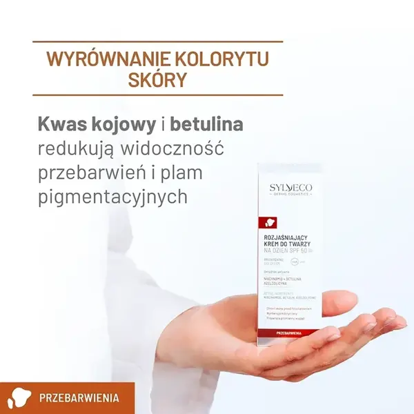Sylveco Dermo Przebarwienia, krem rozjaśniający do twarzy na dzień SPF 50, 50 ml