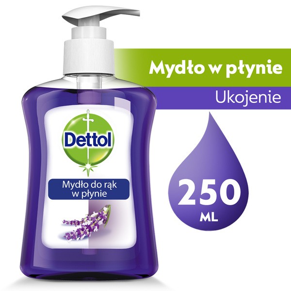 Dettol, antybakteryjne mydło w płynie, ukojenie, pompka, 250 ml