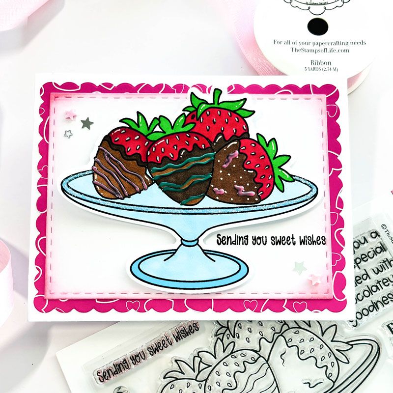more4chocolatestrawberries Clear Stamp Set