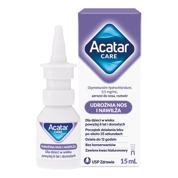 Acatar Care, 0,5 mg/ml, aerozol do nosa, 15 ml.