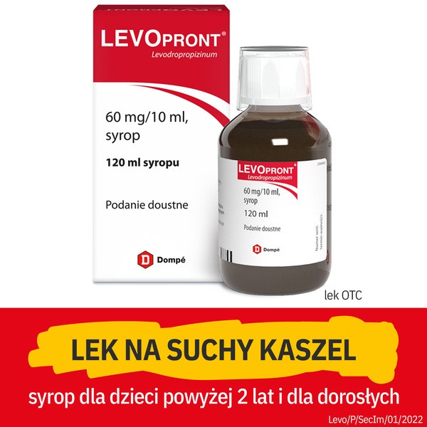Levopront, 60 mg/10 ml, syrop, 120 ml