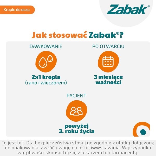 Zabak, (0,25 mg/ml), krople do oczu, 5 ml