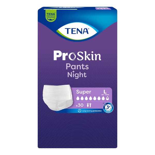 Zestaw 2 x Tena Pants ProSkin Super Night, majtki chłonne, rozmiar L, 30 szt.