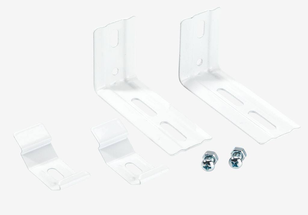 Beslag til lamelgardiner 2 stk/pakke hvide