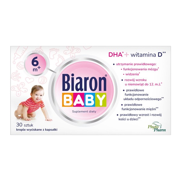 Bioaron Baby 6 m+, krople wyciskane z kapsułki (twist-off), 30 szt.