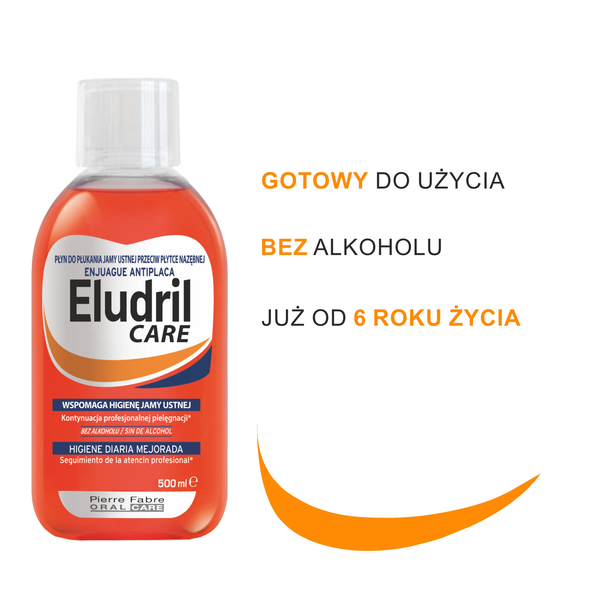 Eludril Care, płyn do codziennej higieny jamy ustnej, 500 ml