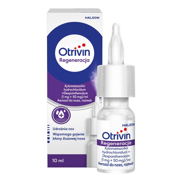 Otrivin Regeneracja, 1 mg+50 mg/ml, aerozol do nosa, 10 ml