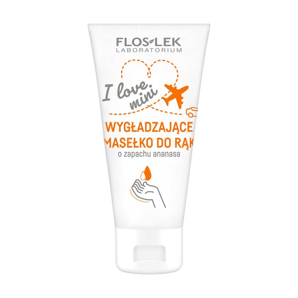 FlosLek I love mini, wygładzające masełko do rąk o zapachu ananasa, 30 ml