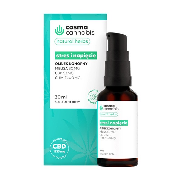 Cosma Cannabis Natural Herbs Stres i napięcie, olejek, 30ml