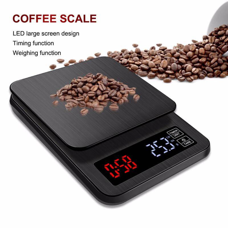 3/5 kg mini digital LCD elektronisk köksvåg matvåg droppvåg kaffevåg med timer digital vikt hem libra timer XNC