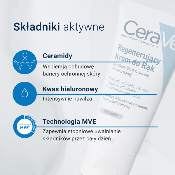 CeraVe, regenerujący krem do rąk, 100 ml