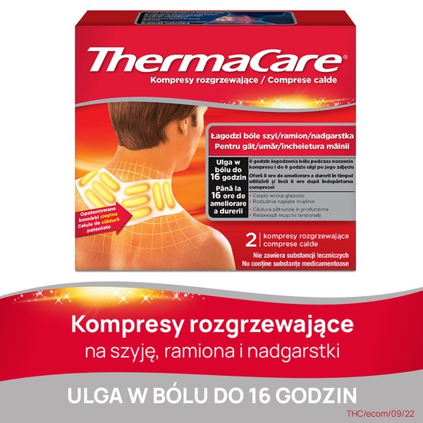 ThermaCare, kompresy rozgrzewające na szyję, ramiona, nadgarstki, 2 szt.