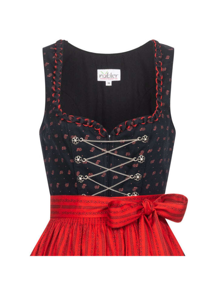 Nübler Dirndl lang Thea in Schwarz günstig kaufen