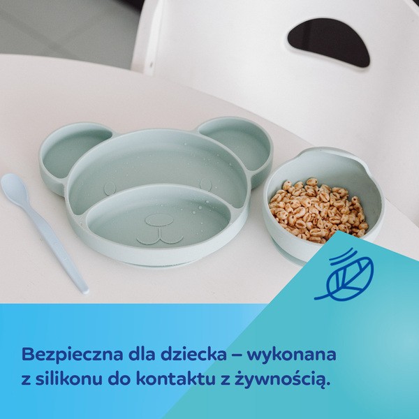 Canpol Babies, miseczka silikonowa z przyssawką, 330 ml, beżowa, 1 szt.