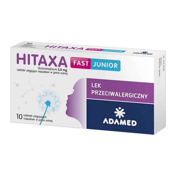 Hitaxa Fast Junior, 2,5 mg, tabletki ulegające rozpadowi w jamie ustnej, 10 szt.
