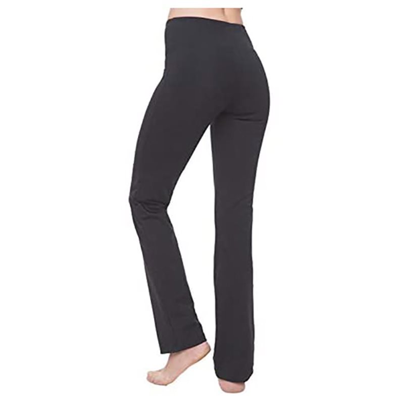 Raka byxor med hög midja och leggings (small 28, innerbenslängd, antracitgrå) : Kläder, Skor, Smycken