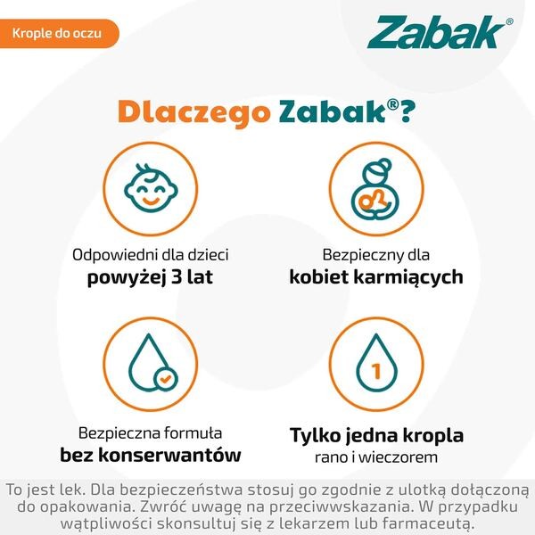 Zabak, (0,25 mg/ml), krople do oczu, 5 ml