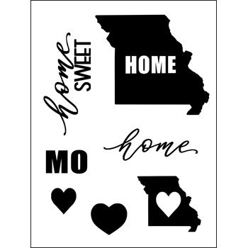 Missouri State Clear Stamp Set of 7