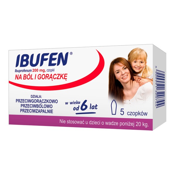 Ibufen, 200 mg, czopki, 5 szt.
